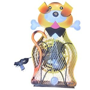 Himalayan Breez Puppy Dog Decorative Desk Table FAN 2 Speed 18" Large Pug W/bone